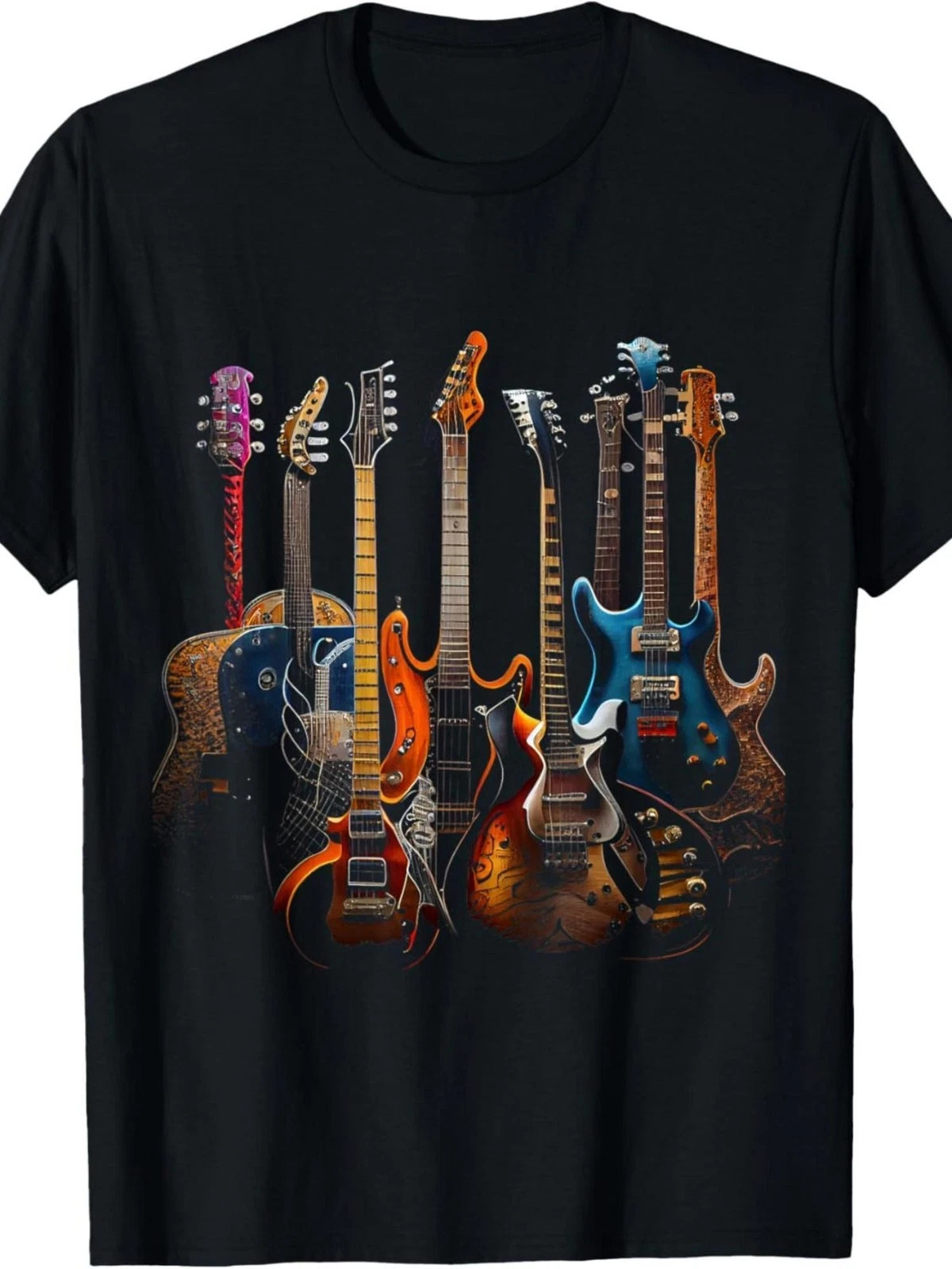 Electric Guitar Collection T-Shirt Rock Music Guitar Player Graphic Tee