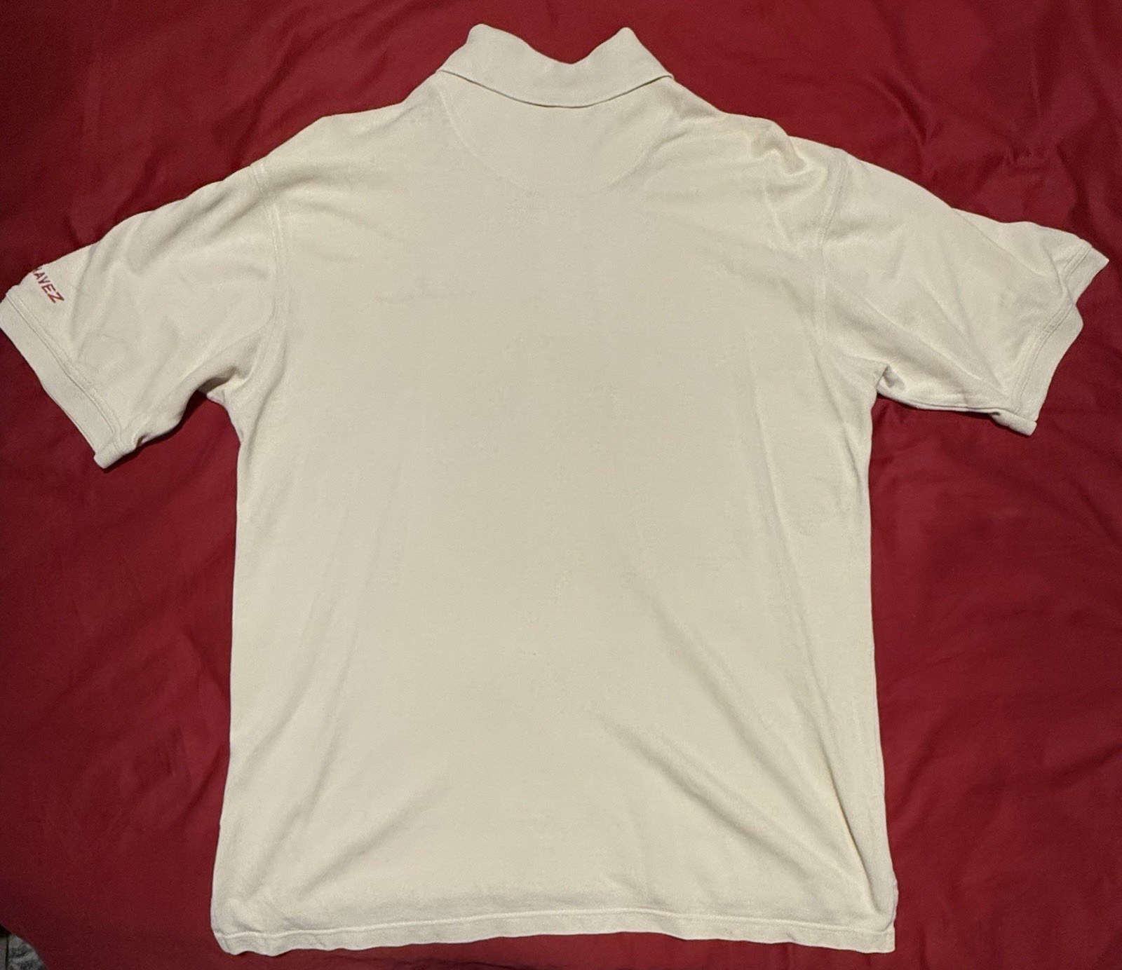 Vintage OnTour Budweiser Polo Shirt Men’s Shirt XL Cream Embroidered Los Chavez