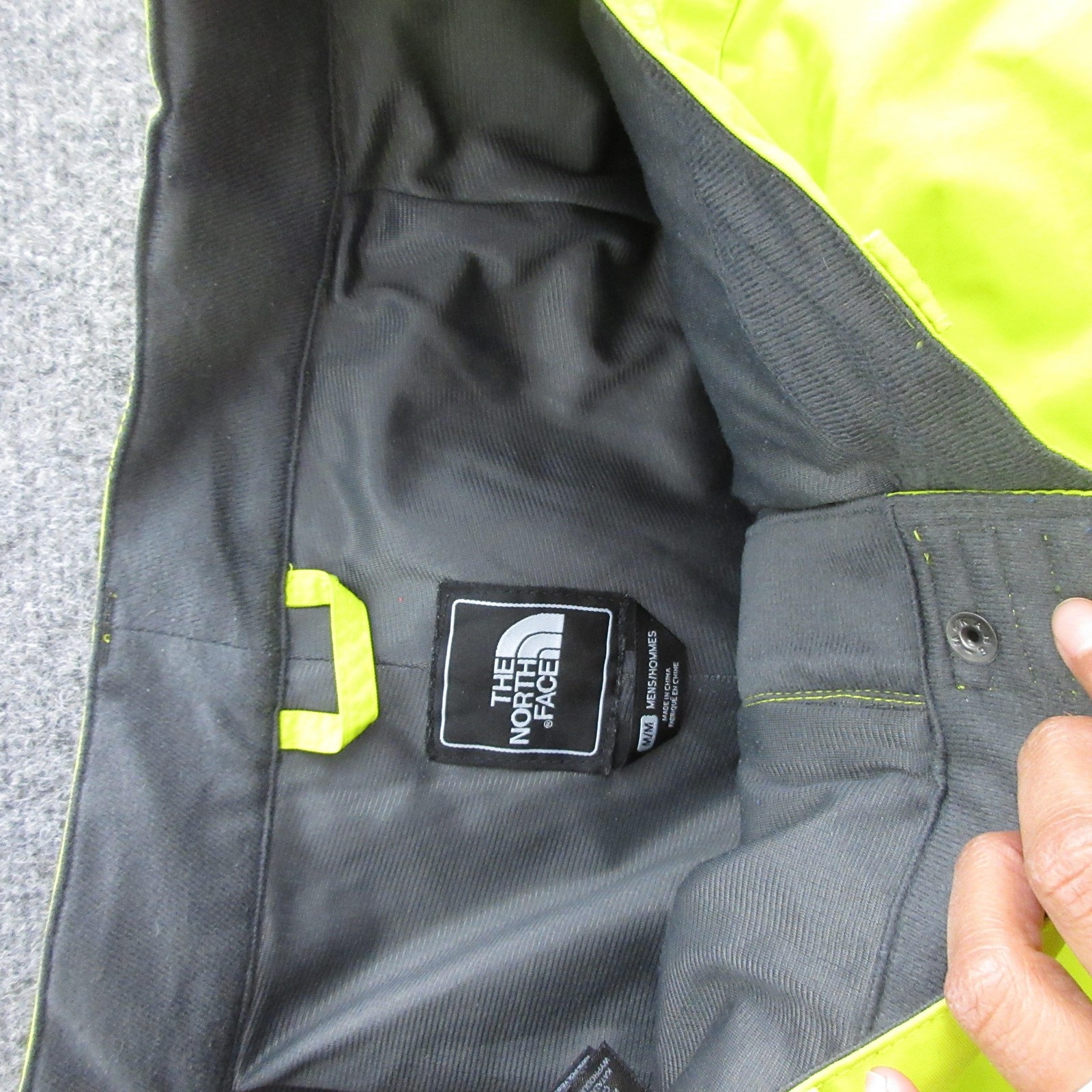 The North Face HyVent Snow Pants Mens Medium 35×31 Neon Green Ski Snowboard
