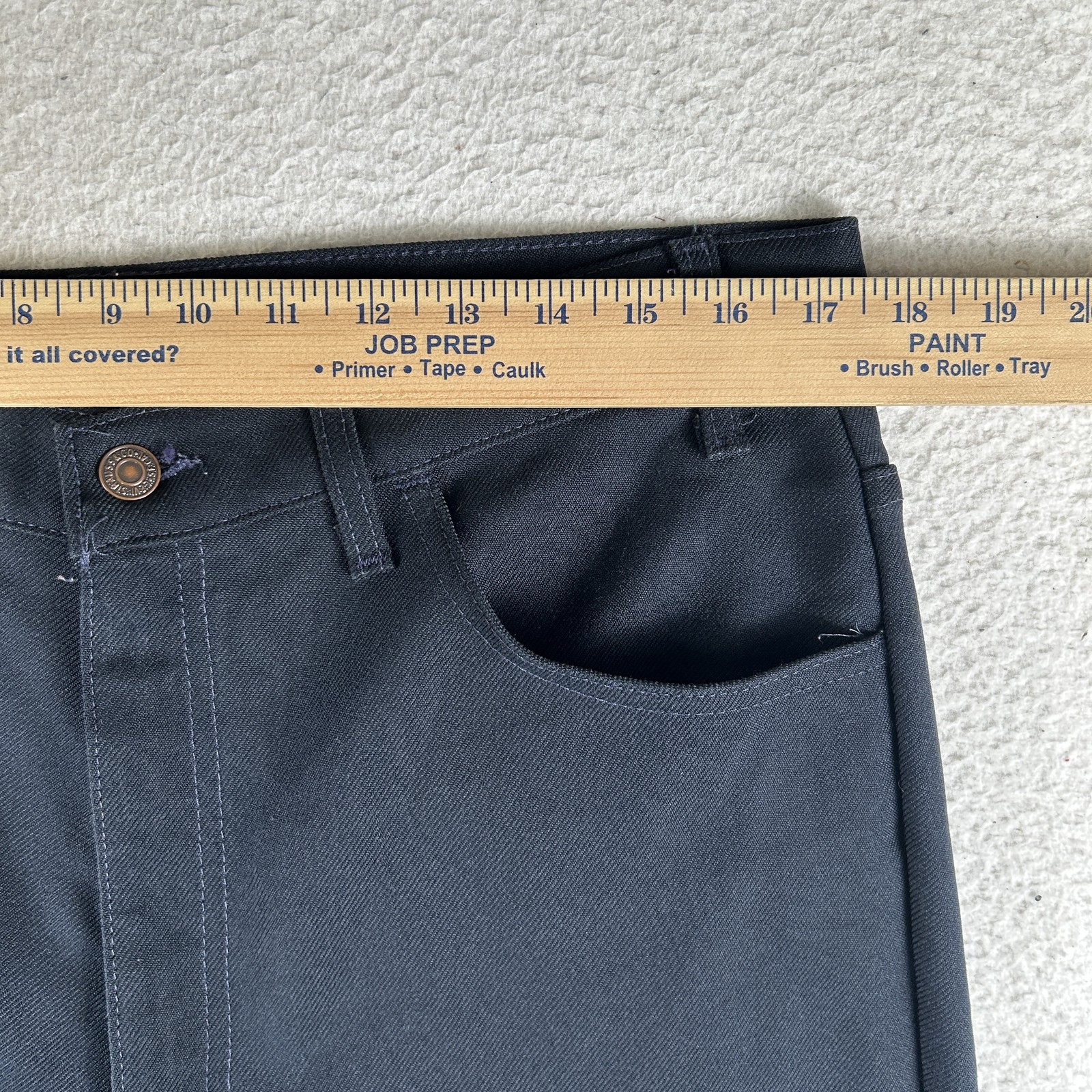 Vintage Levis Pants Mens 36×32 Black 100% Dacron Polyester Straight USA 90s Y2K