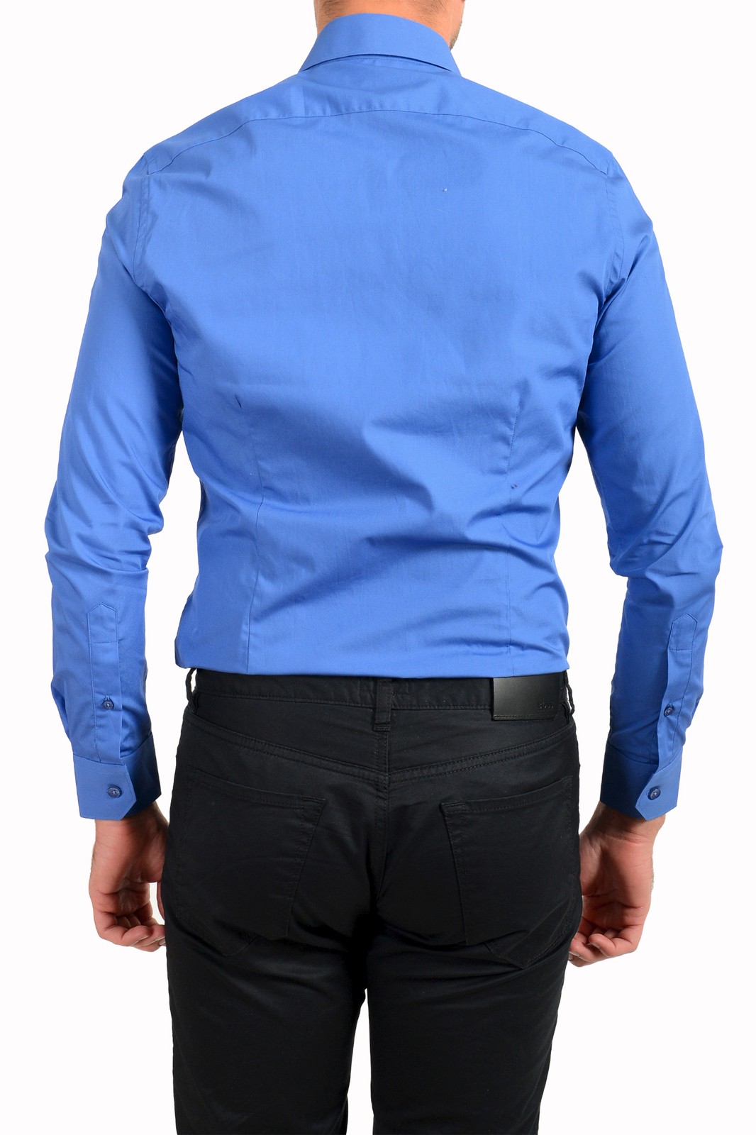 Roberto Cavalli Men’s Royal Blue Long Sleeve Dress Shirt US 15.5 IT 40