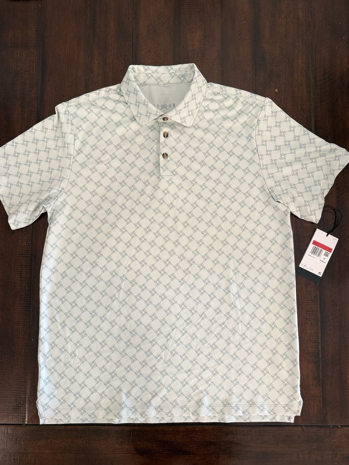 Nike Air Jordan Jumpman Golf Polo Shirt Men Short Sleeve, Sz Large Greenish Blue
