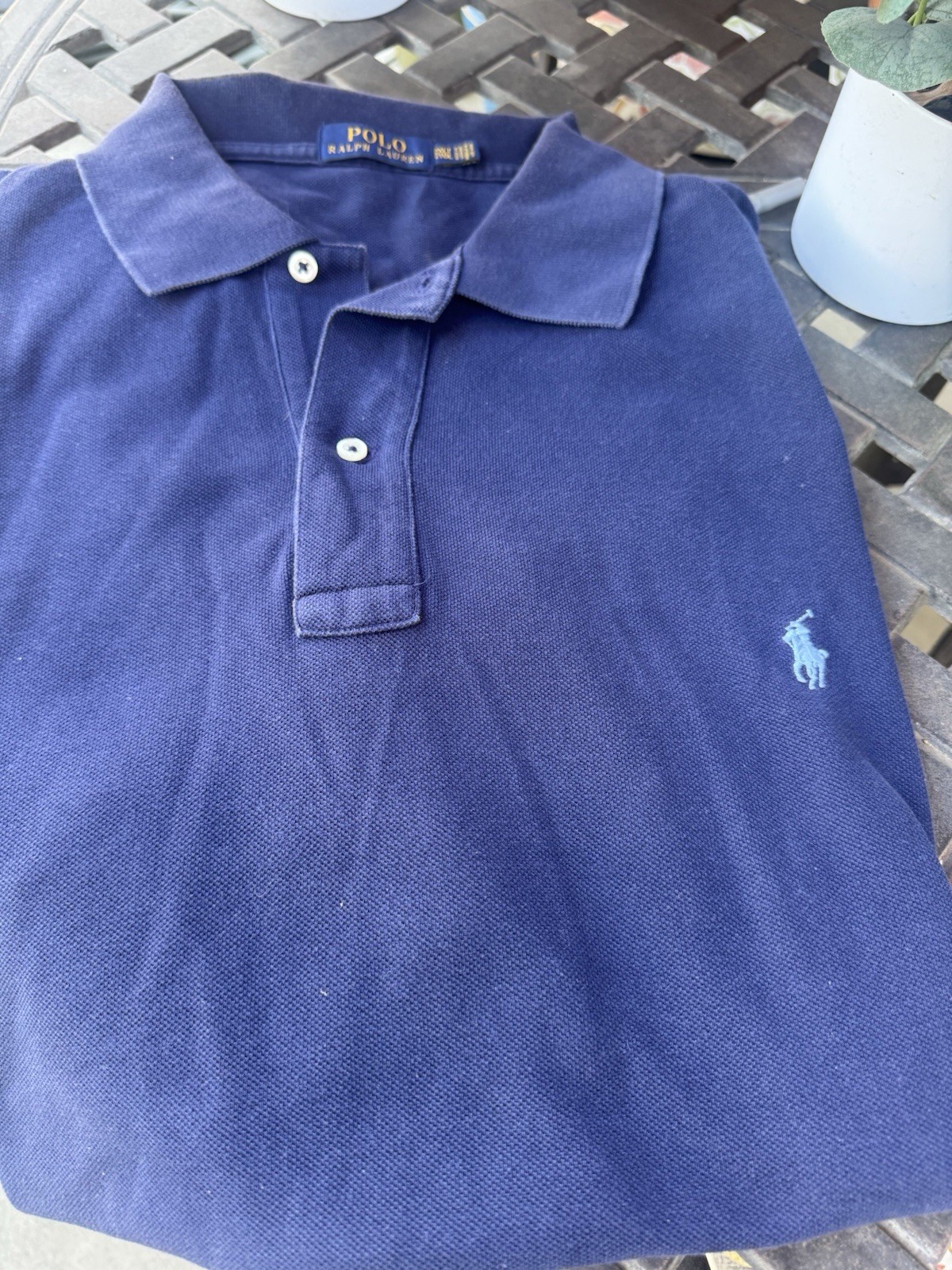 Ralph Lauren Polo Men’s 2XLT, 2TGL Big & Tall Navy Solid Short Sleeve Polo Shirt
