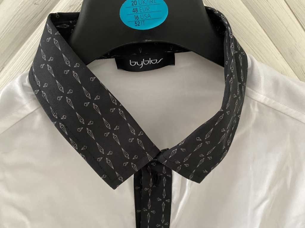 Original Byblos shirt EU 50 size L 100% cotton white/black designer