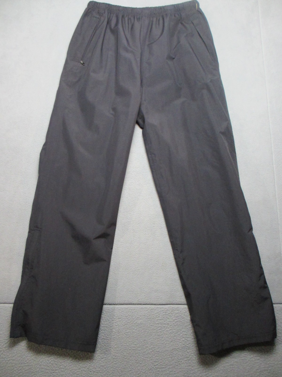 REI Rain Pants Men’s Large Black Outdoor High Rise Ankle Zip Draw Cord