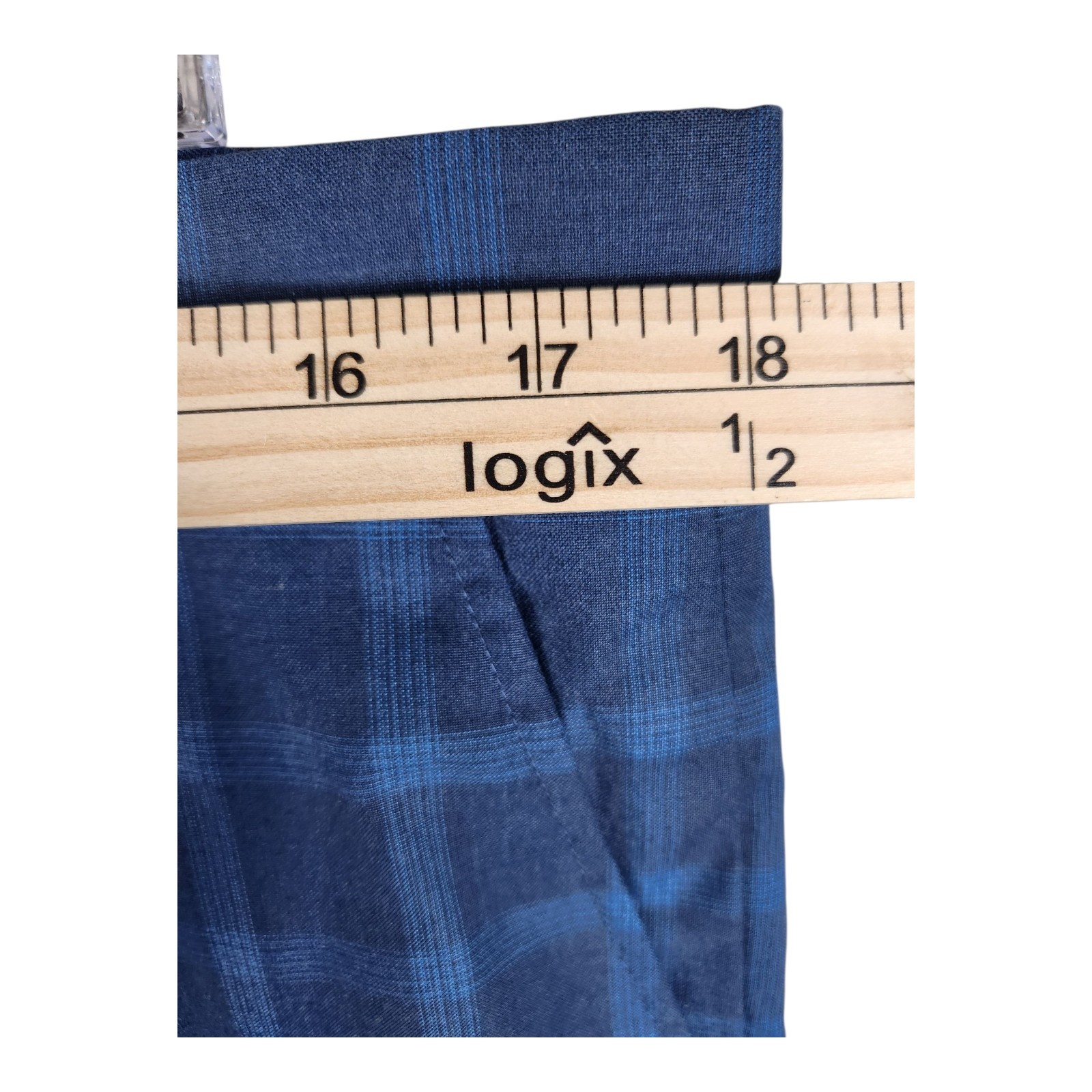NWT Nick Graham Men’s 36×32 Stretch Modern Fit New York Pant Blue Plaid Trousers