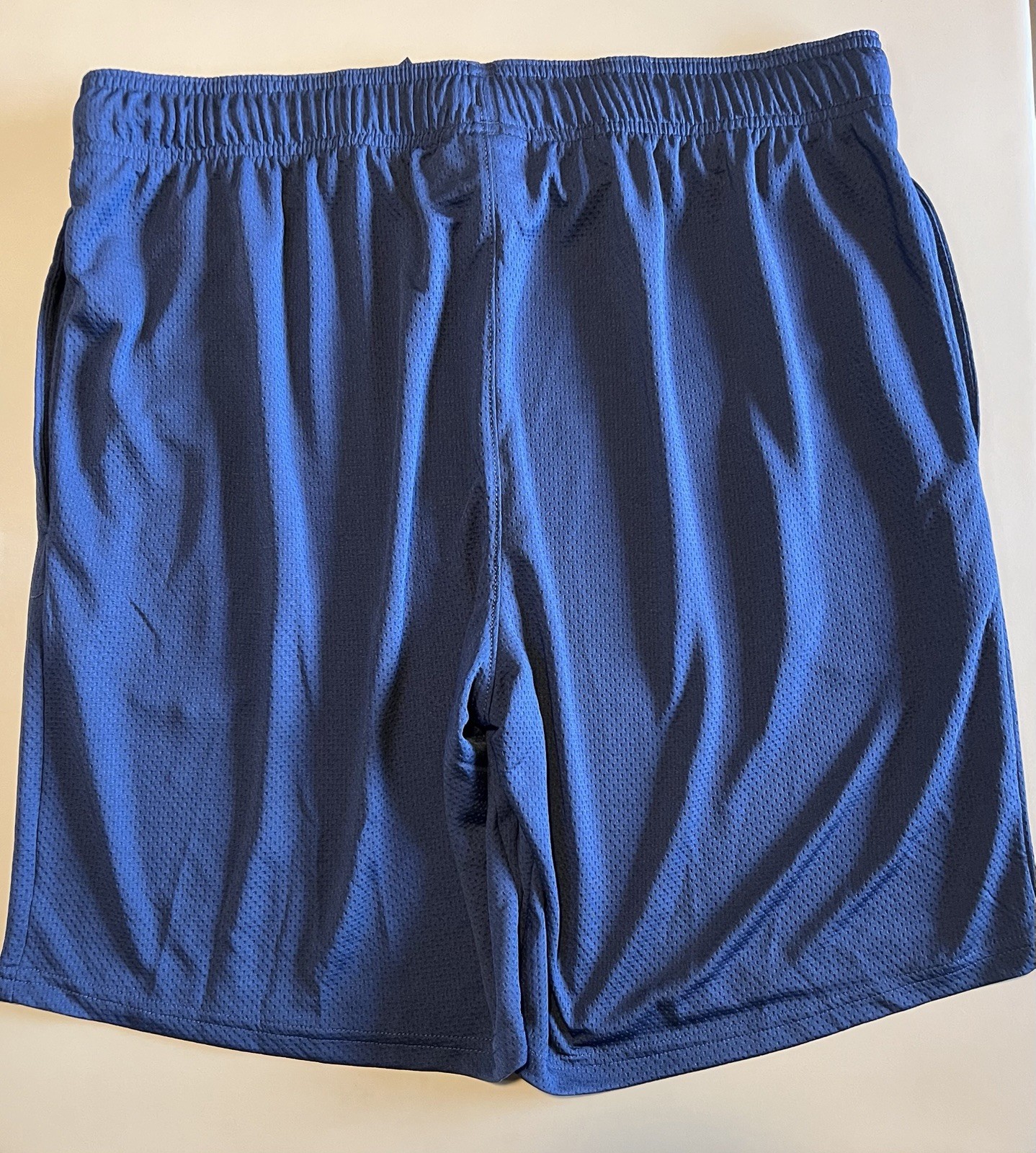 Athletic Works Men’s Mesh Gym & Training Shorts 2XL (44-46) Blue Drawstring