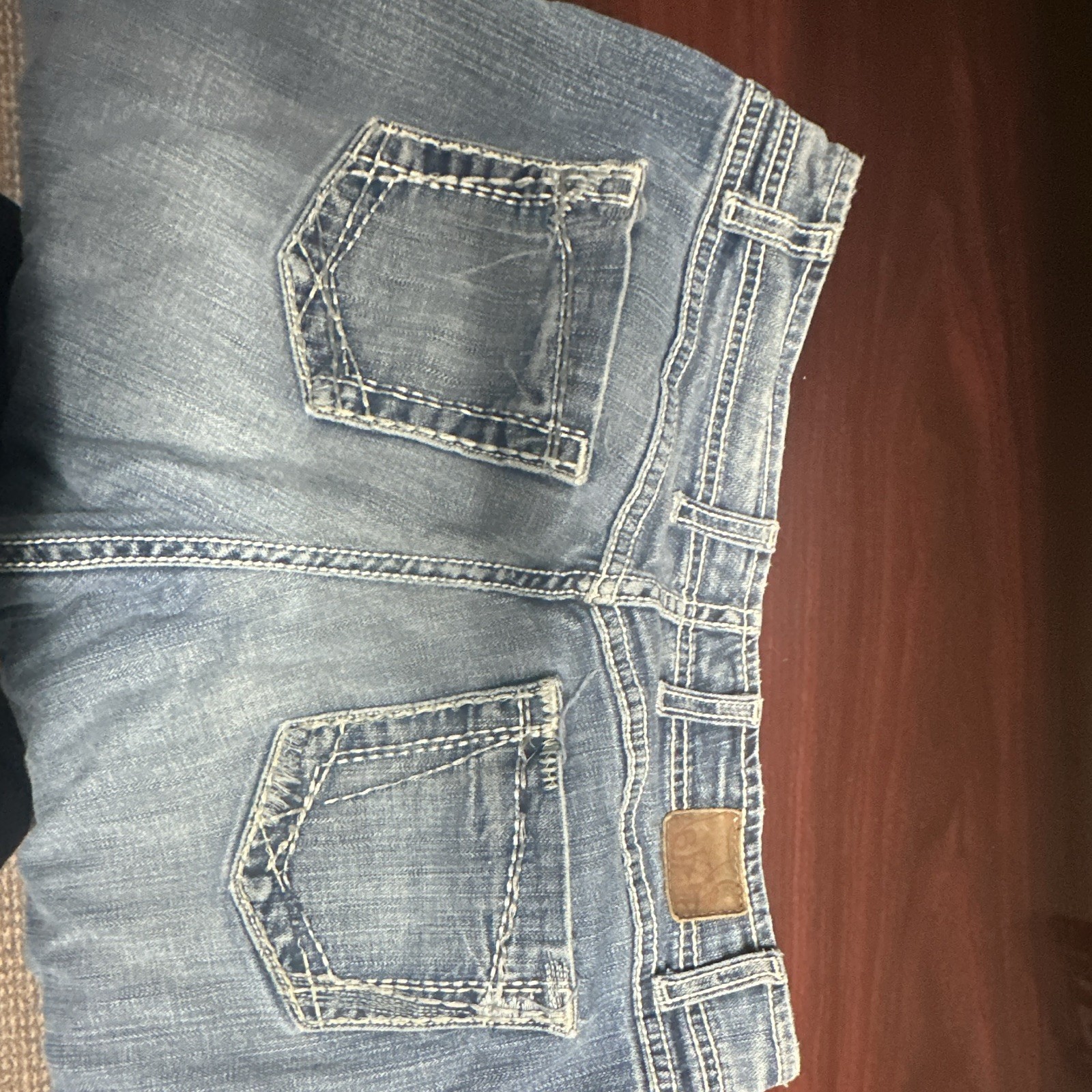 BKE women’s Bootcut Straight Fit Stretch Denim Jeans Medium Wash Blue 5-Pocket