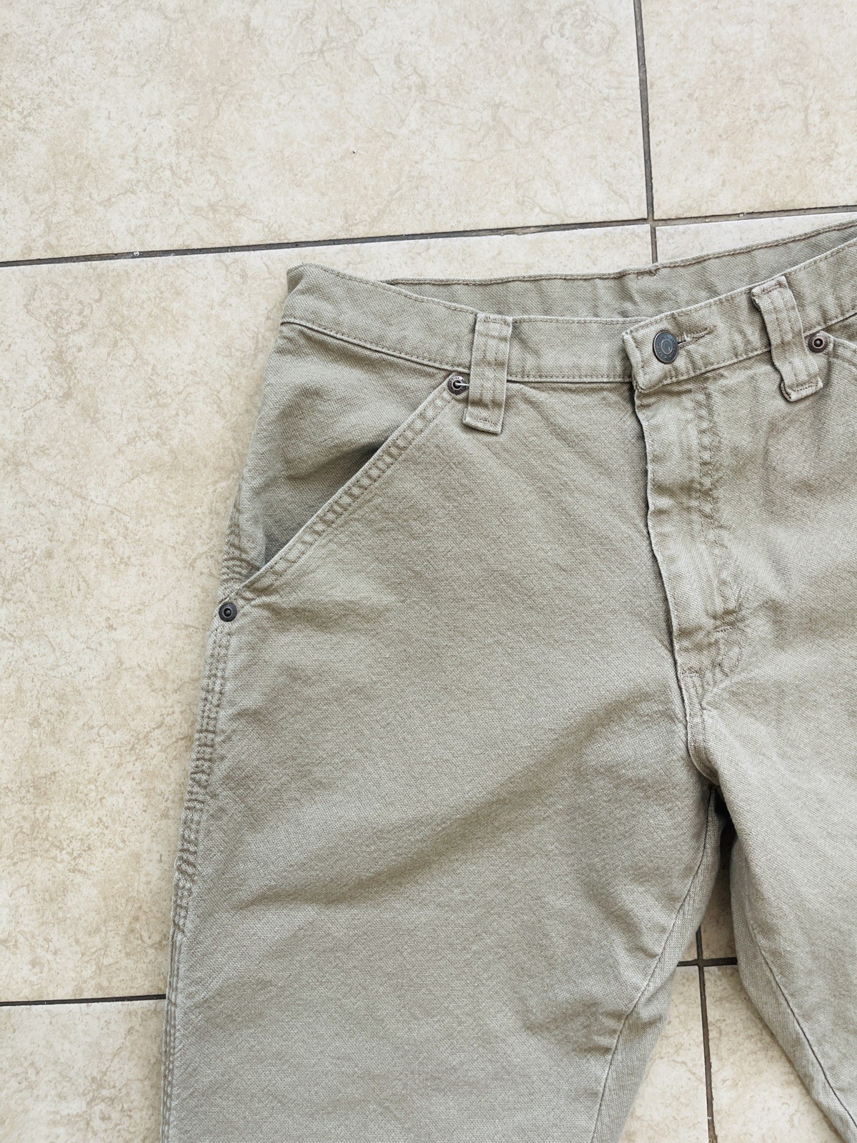 Wrangler 1094LXWCK Carpenter Pants Men’s (30×30) Tan Work Utility Denim Beige