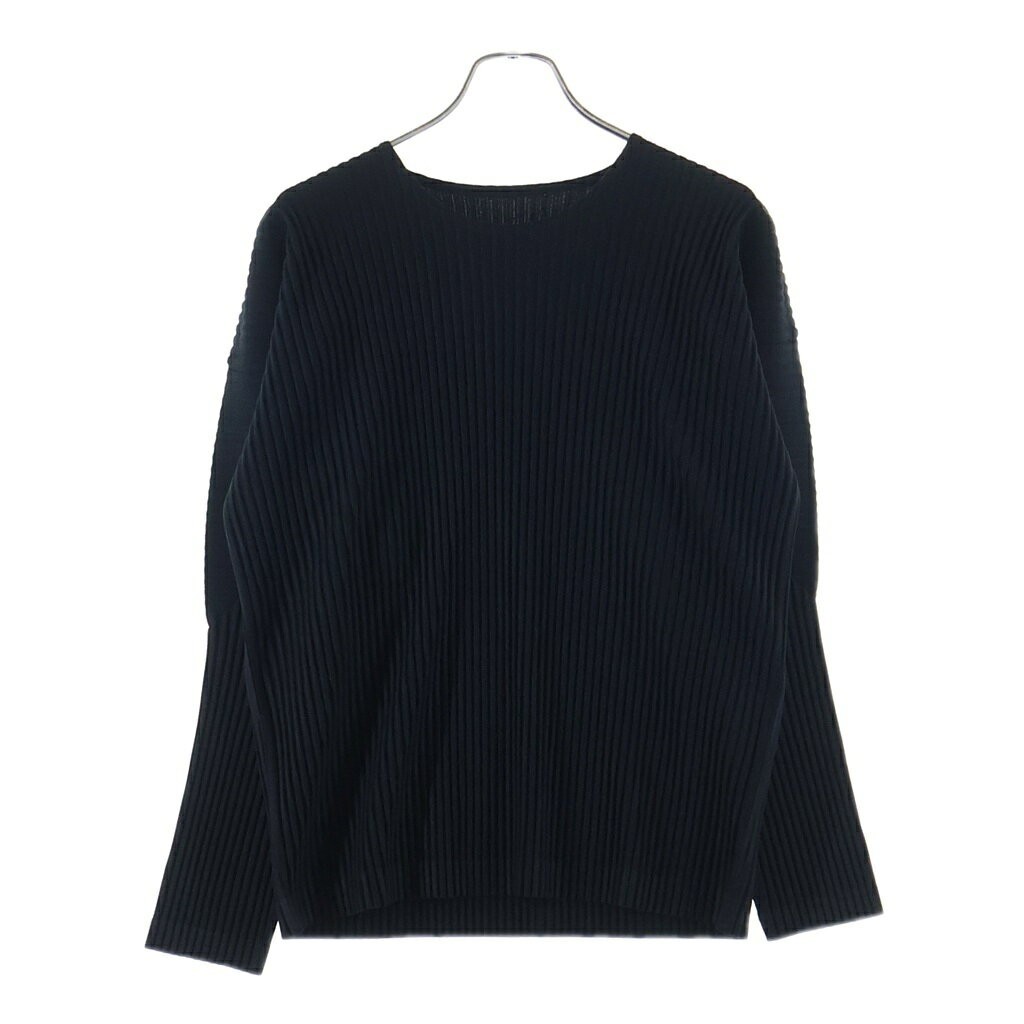 HOMME PLISSE ISSEY MIYAKE men’s pleated design cut and sew black size 2 USED