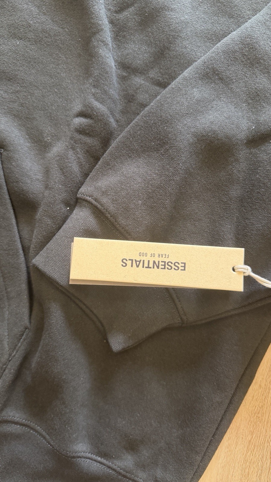 Fear of God Essentials Black Stretch Limo Hoodie Brand New Size XXS