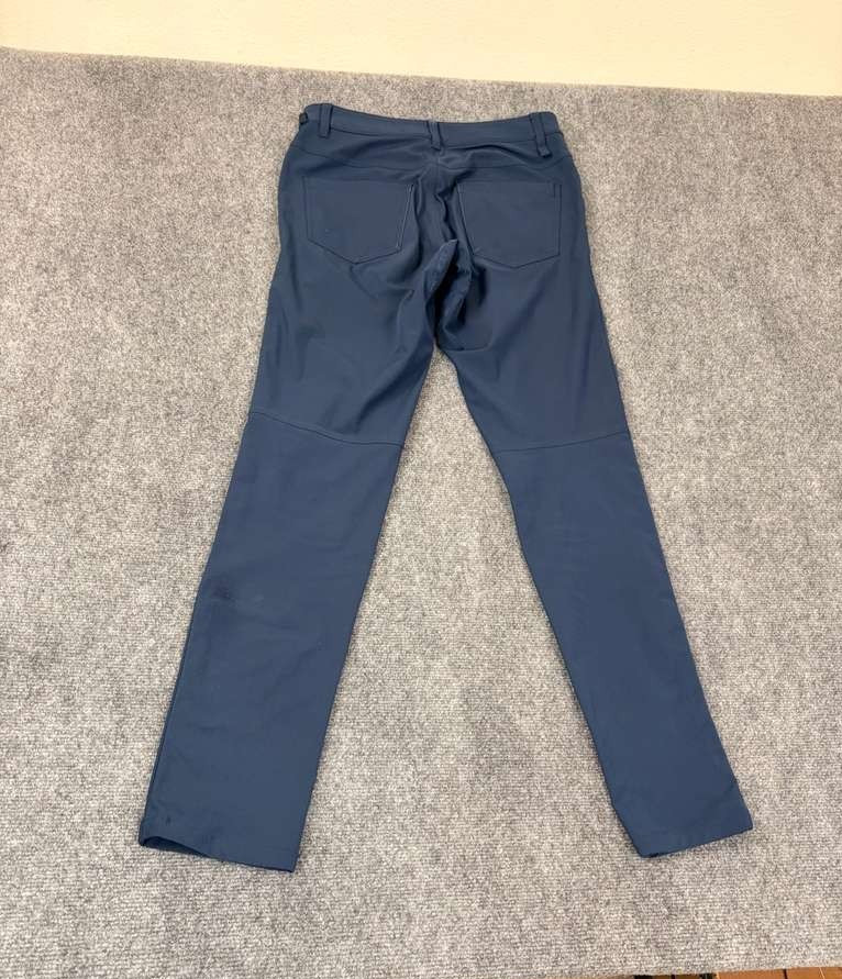 Lululemon ABC Slim-Fit 5 Pocket Pant Men’s Sz 28(30×32) Warpstreme Blue Business