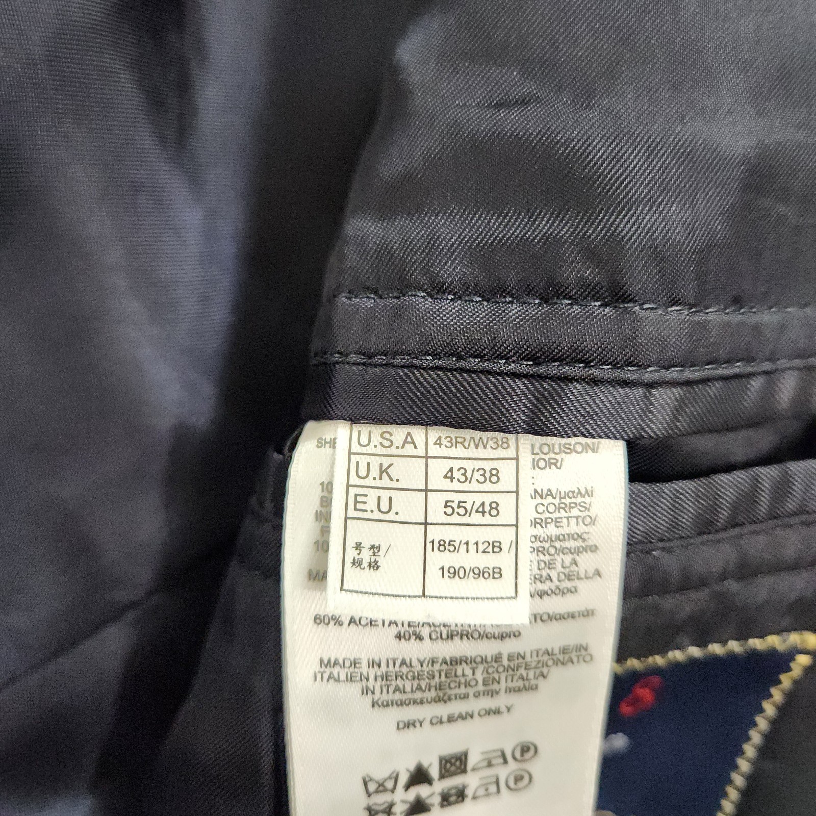 Brooks Brothers 1818 Sport Coat Mens 43R Blue Drago Lanificio In Biella Italy