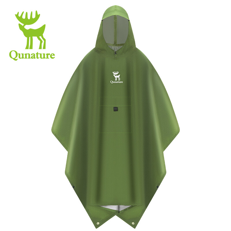Qunature Rain Jackets Rain Poncho Raincoat Waterproof Camping Tent Blanket Tarp