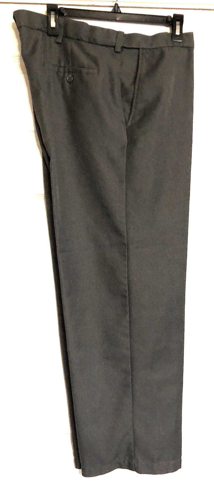 Mens Haggar Expandable Waist Dress Pants Gray 40×28.5 Preowned