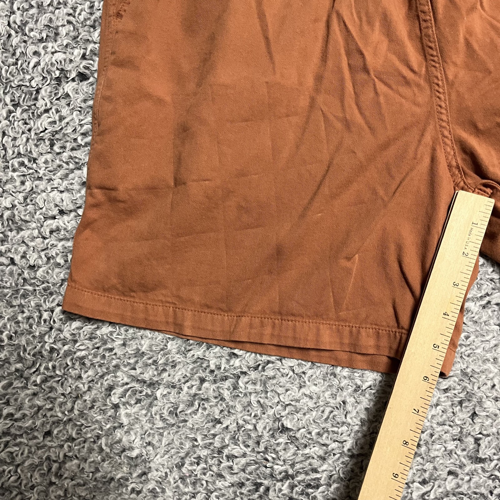 Crazy Shirts Shorts Adult Extra Large Burnt Orange Cinnamon Dyed 6″ Inseam Mens