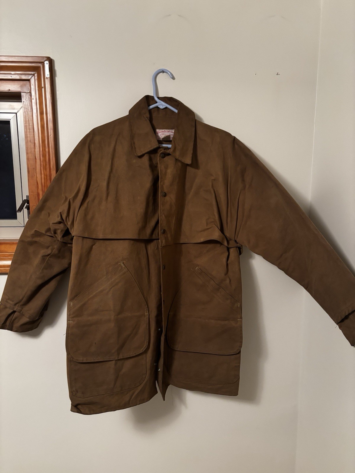 Vintage Filson Tin Cloth Jacket Wax Cotton Size Medium