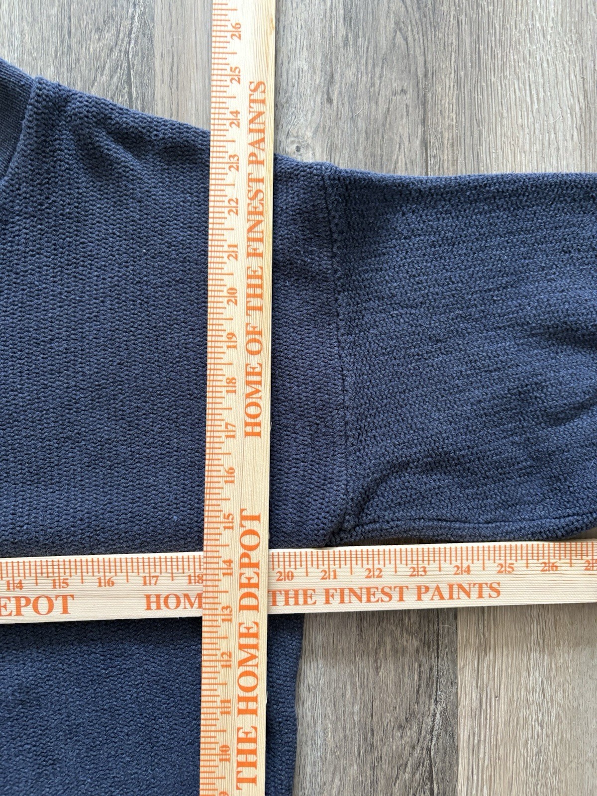Vintage Cherokee Men’s M Blue Cotton Knit Henley Button Neck Long Sleeve Sweater