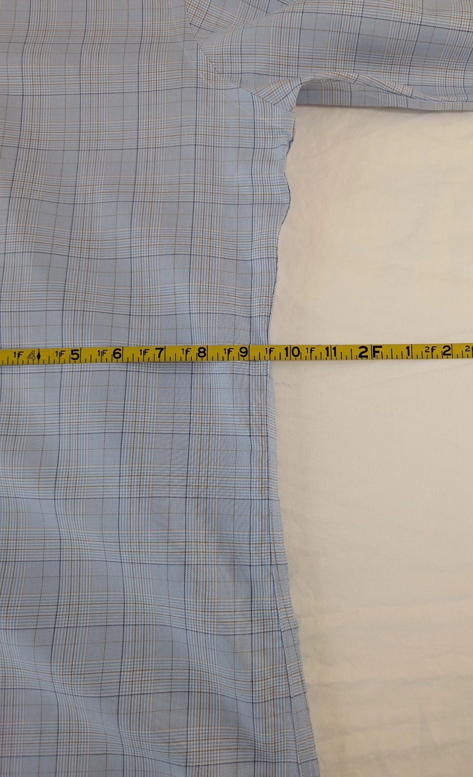 Brooks Brothers Dress Shirt Light Blue & Gold Check Mens 16 – 4/5 Regent Cotton