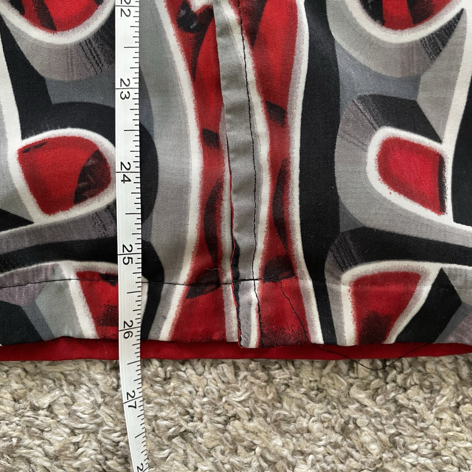 Vtg Tribal Flames Shirt Mens Small Black Red Flame AOP Button Up EUC Y2K 1522