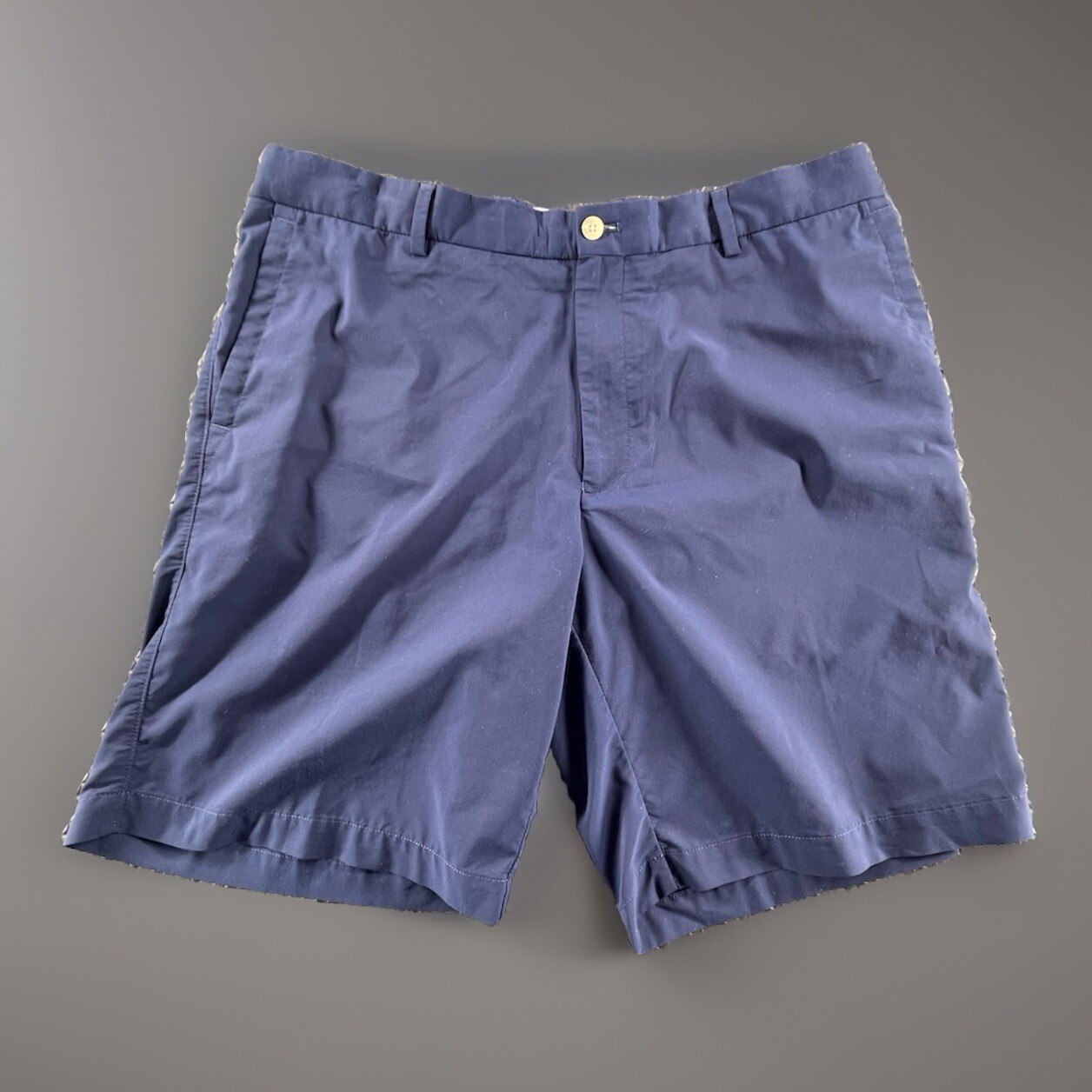 Peter Millar Featherweight Golf Shorts Mens Sz 36 9” Blue Nylon Blend Flat Front
