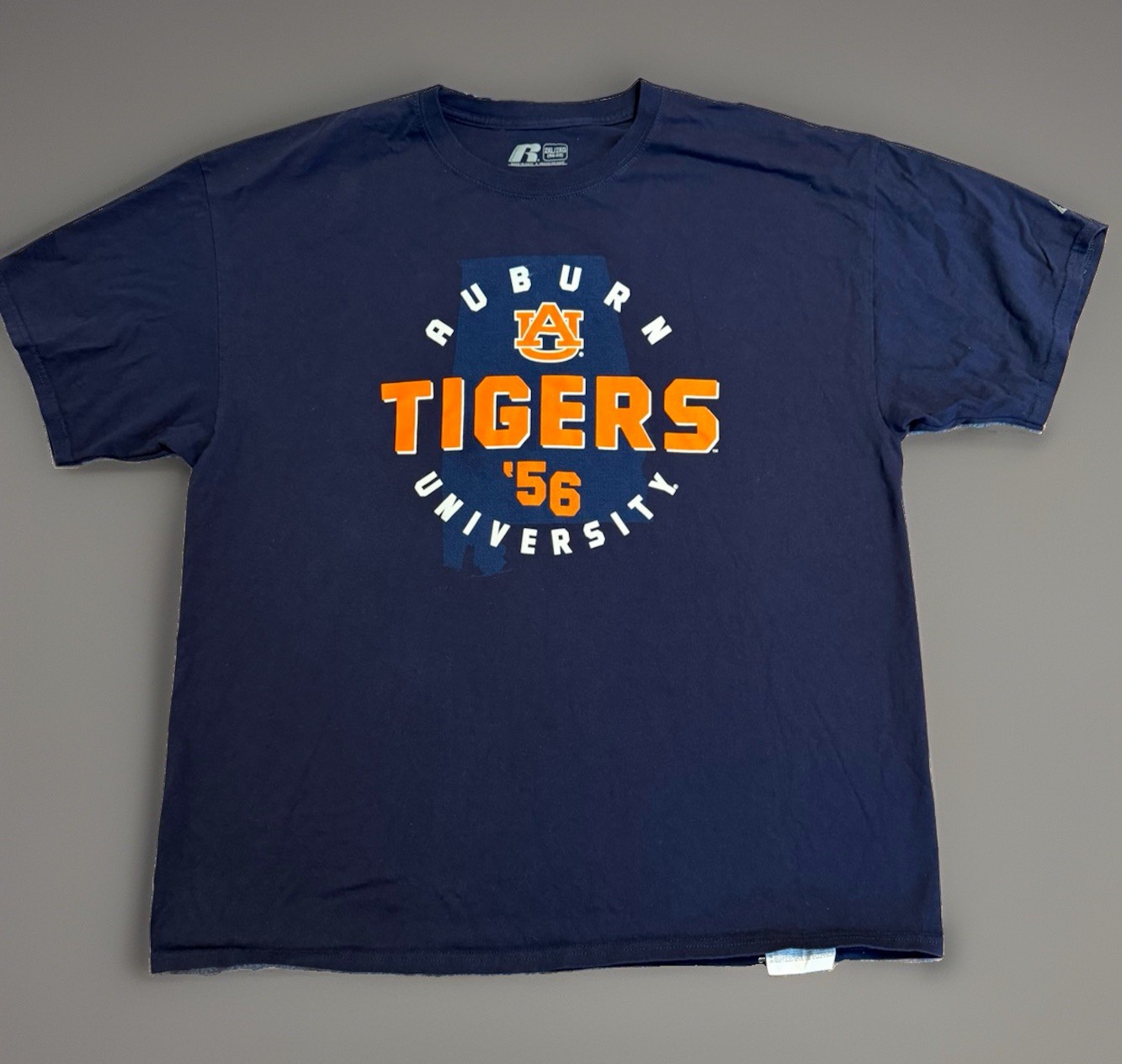Auburn University ’56 Tigers Russell Athletic Navy T-Shirt 2XL