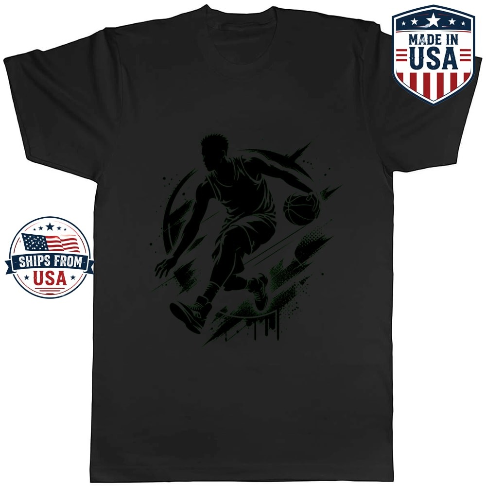 Basketball Player Dribbling 3 Graphic T-Shirt