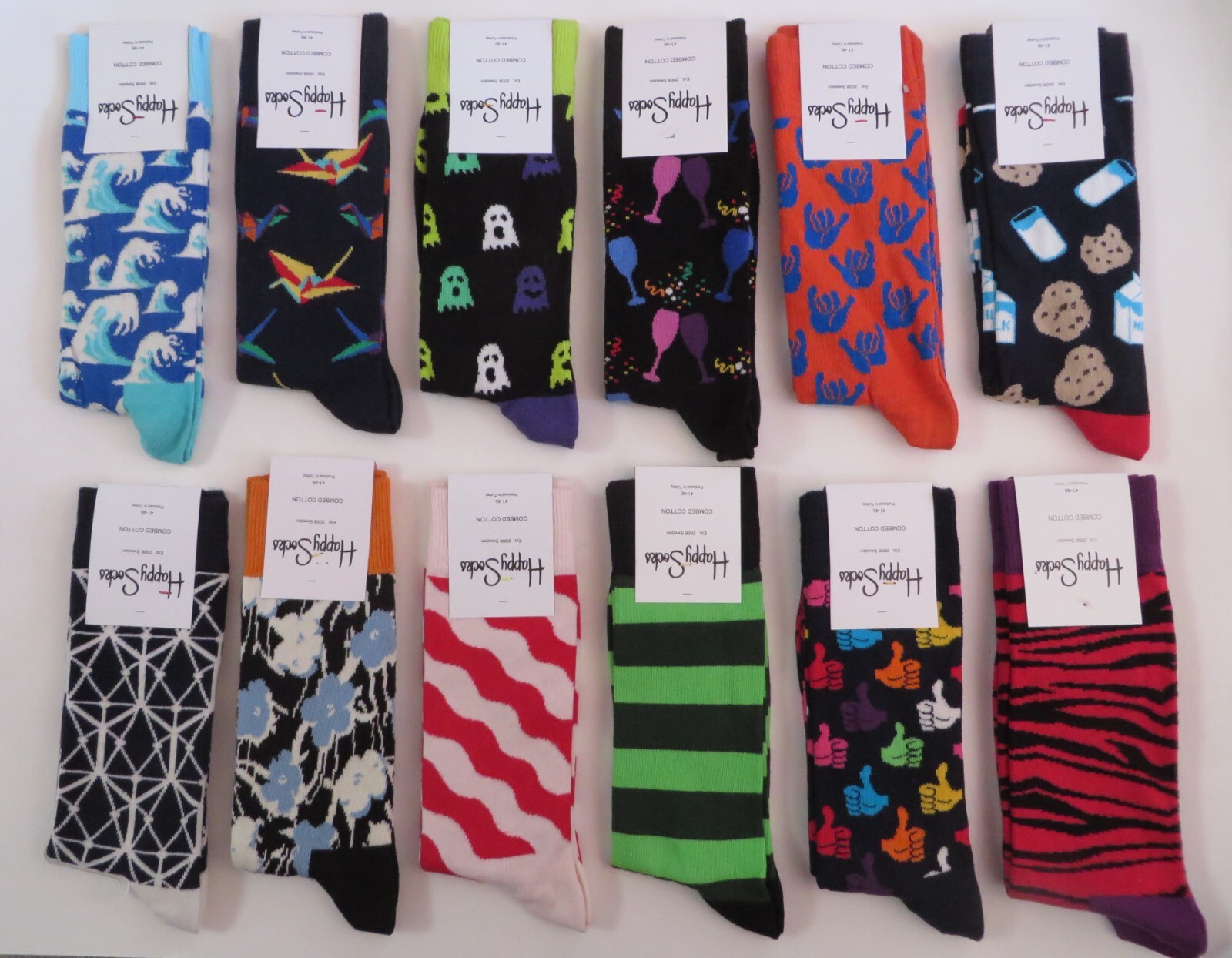 Happy Socks Men’s Classic Crew Sock, Shoe Size 10 – 13 Soft Cotton 1 Pack