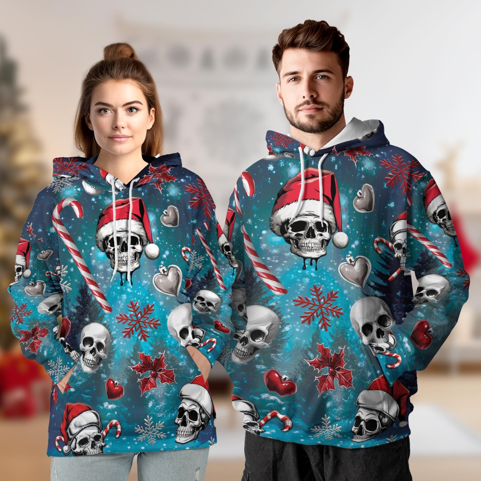 Santa Playing Golf Christmas Hoodie Holiday Golfer Pullover Gift