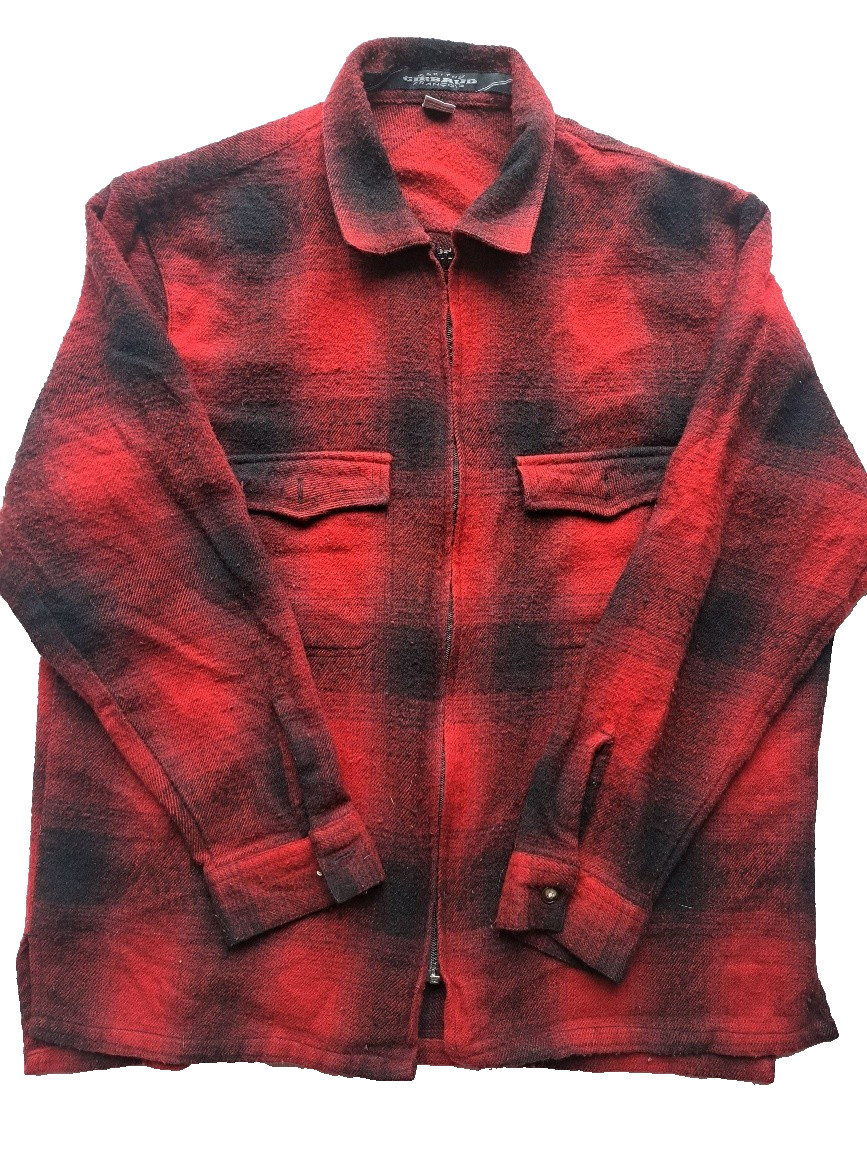 Vintage Marithe Francois Girbaud Men’s Red/Black Plaid Shirt Jacket Size Large