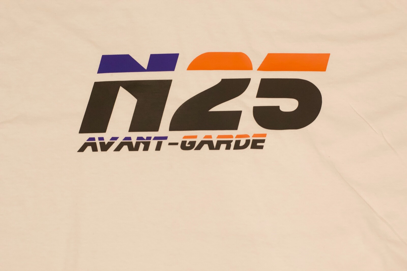 Under25 N25 Avant-Garde Graphic T shirt Hypebeast White/Blue/Orange size 2XL