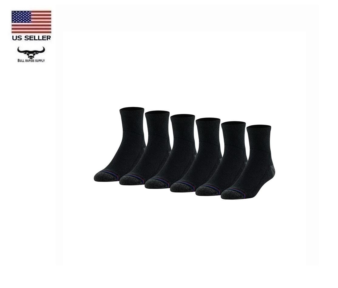MediPeds Men’s Non-Binding Ankle Socks, 6-Pairs, Black, Men (7–12) Women (10–13)