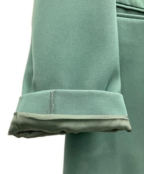Ameri S Green Polyester Collared Jacket Ladies Slim Fit Outerwear