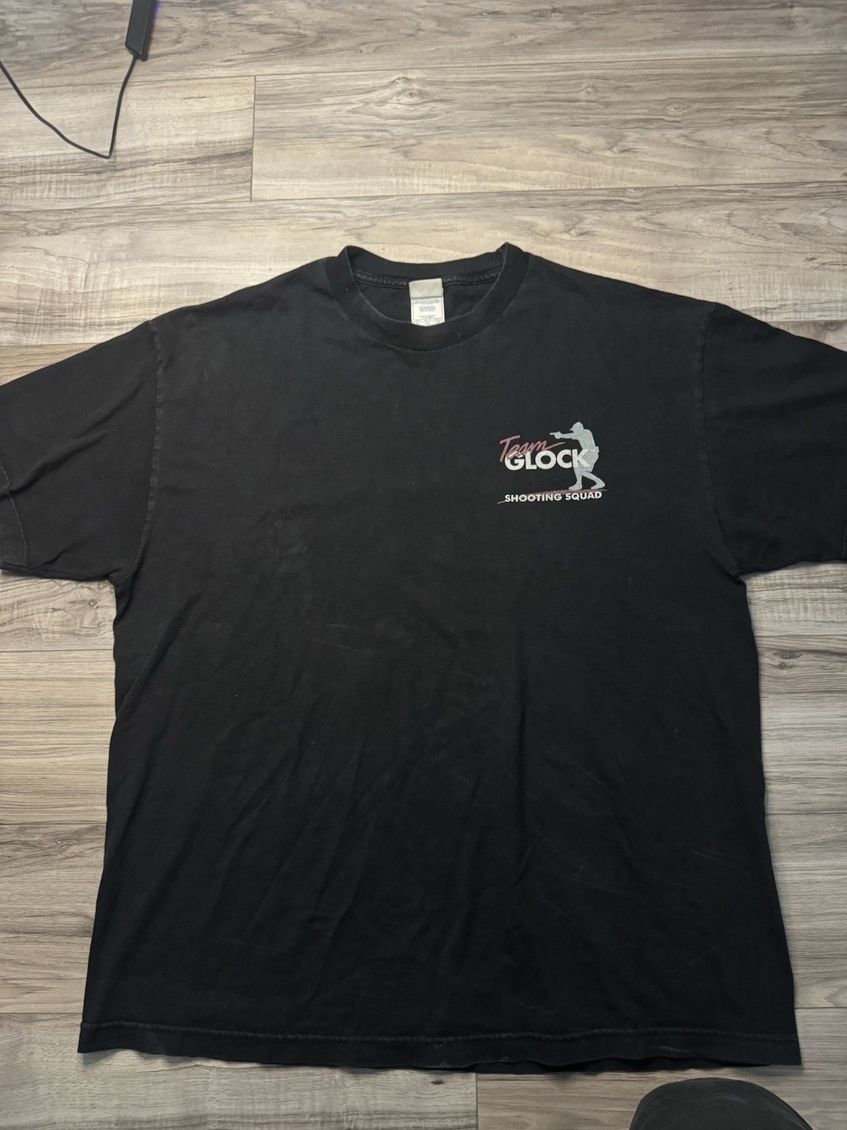 Team Glock Gun Shirt Vintage Size 2XL Black Graphic Tee Made In USA