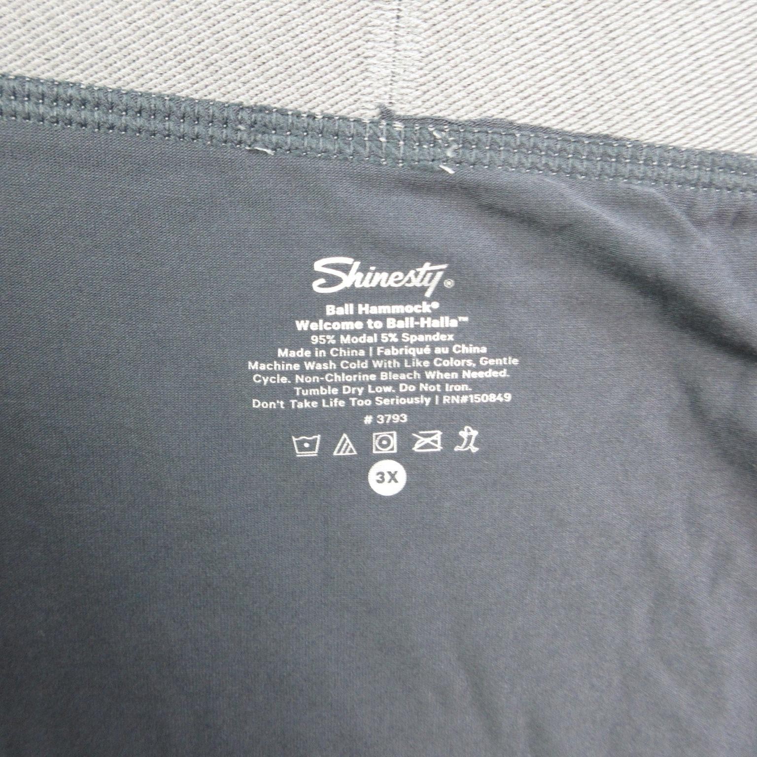 Shinesty Boxer Briefs Mens 3XL Gray Ball Hammock Pouch Modal Spandex NWT