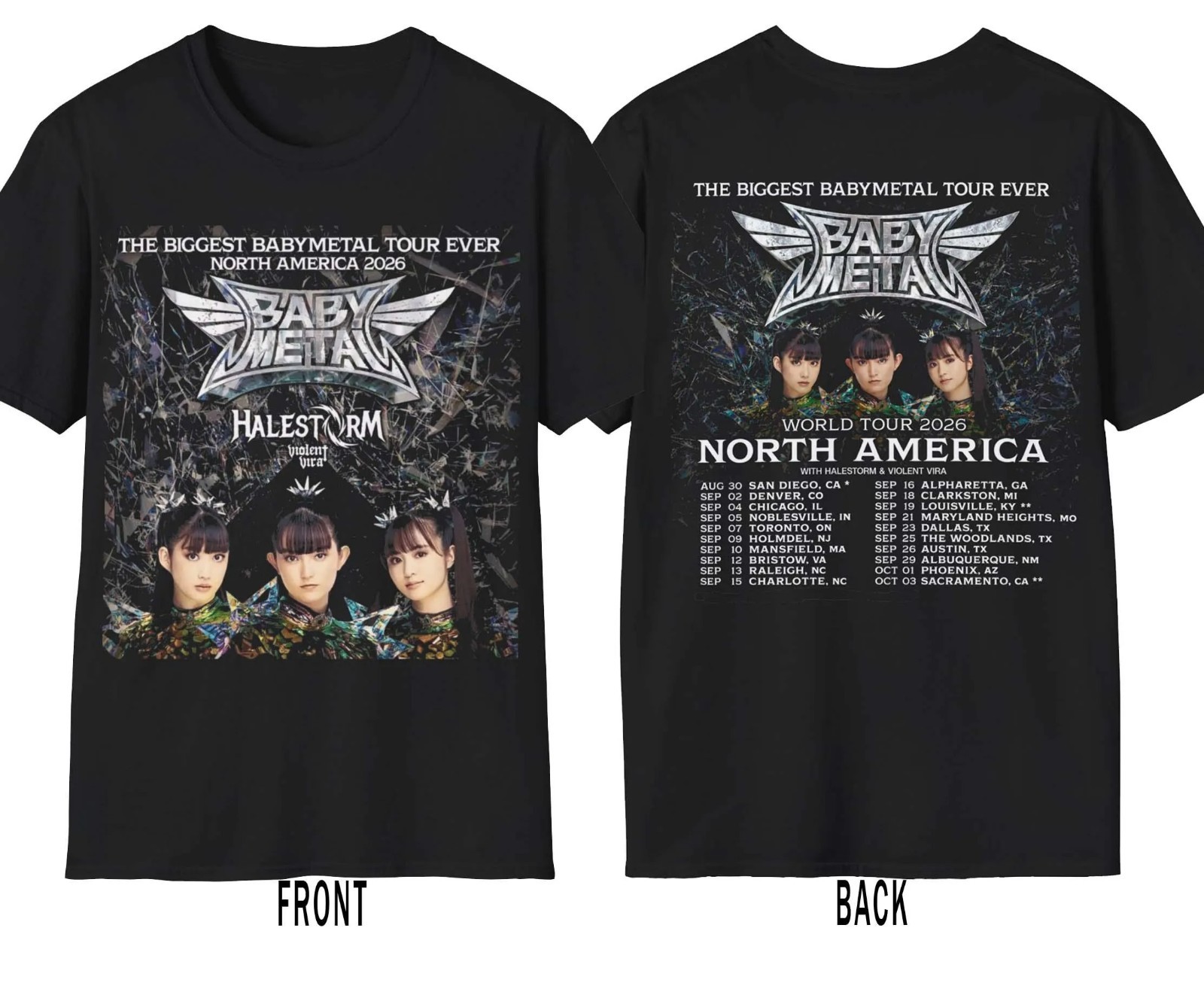 Baby Metal World Tour 2026 Unisex T-Shirt