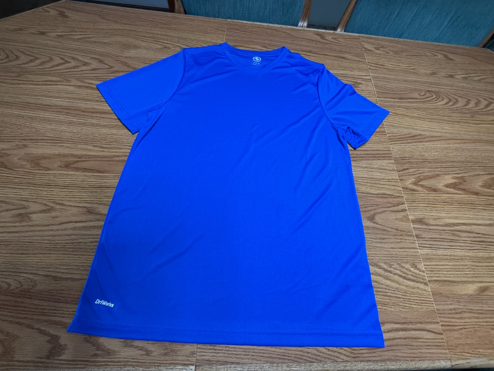 Athletic Works Men’s DriWorks Performance T Shirt Royal Blue Size Medium