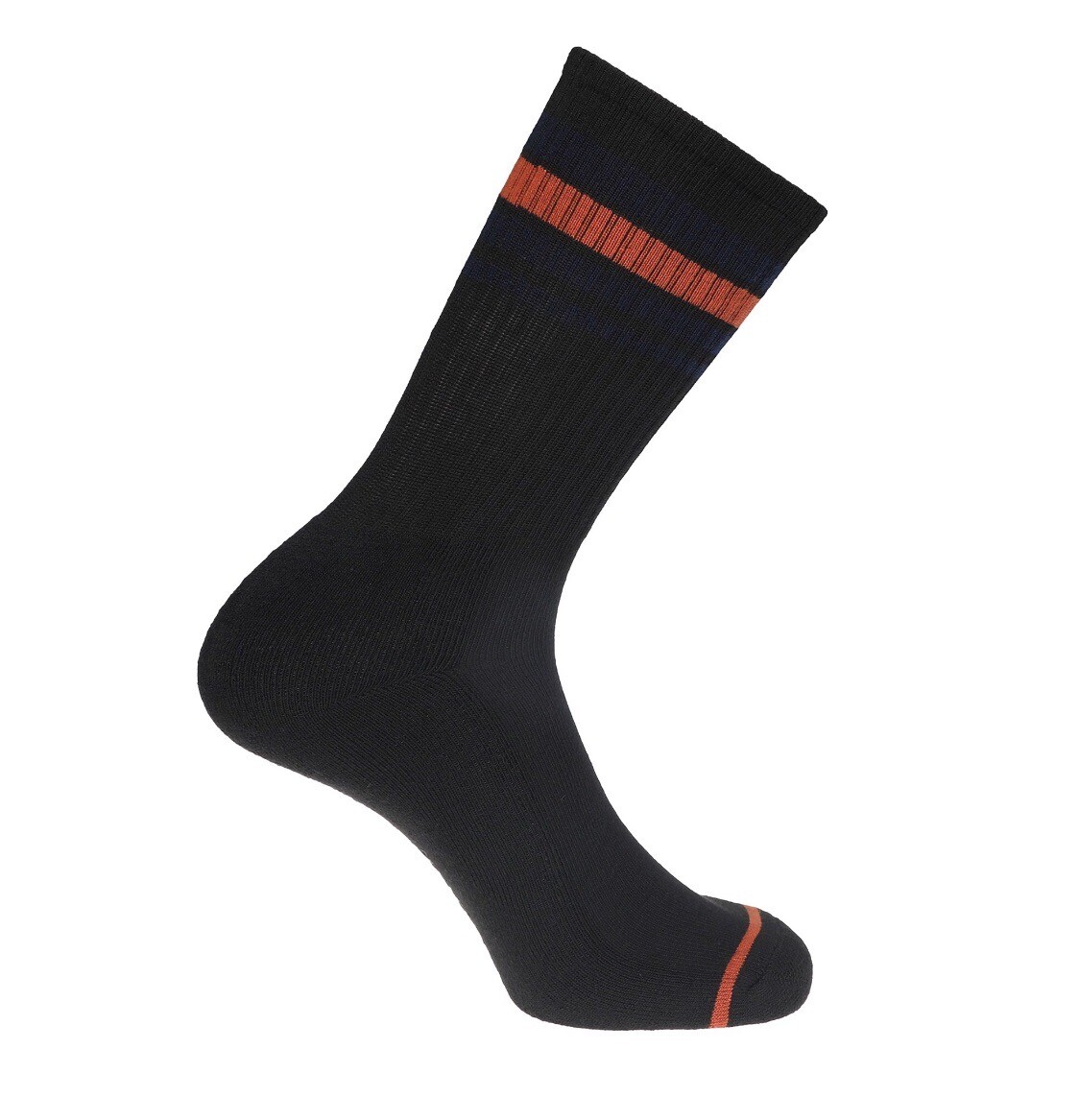 DOCKERS Mens Socks Crew Cushioned Breathable 6 Pair Shoe Size 6-12.5 Black