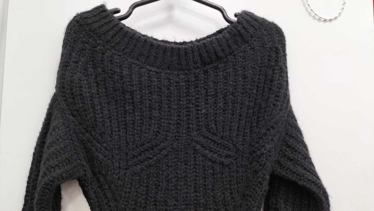 Dsquared2 Off Shoulder Alpaca Wool Dress XXS Black 83.5cm