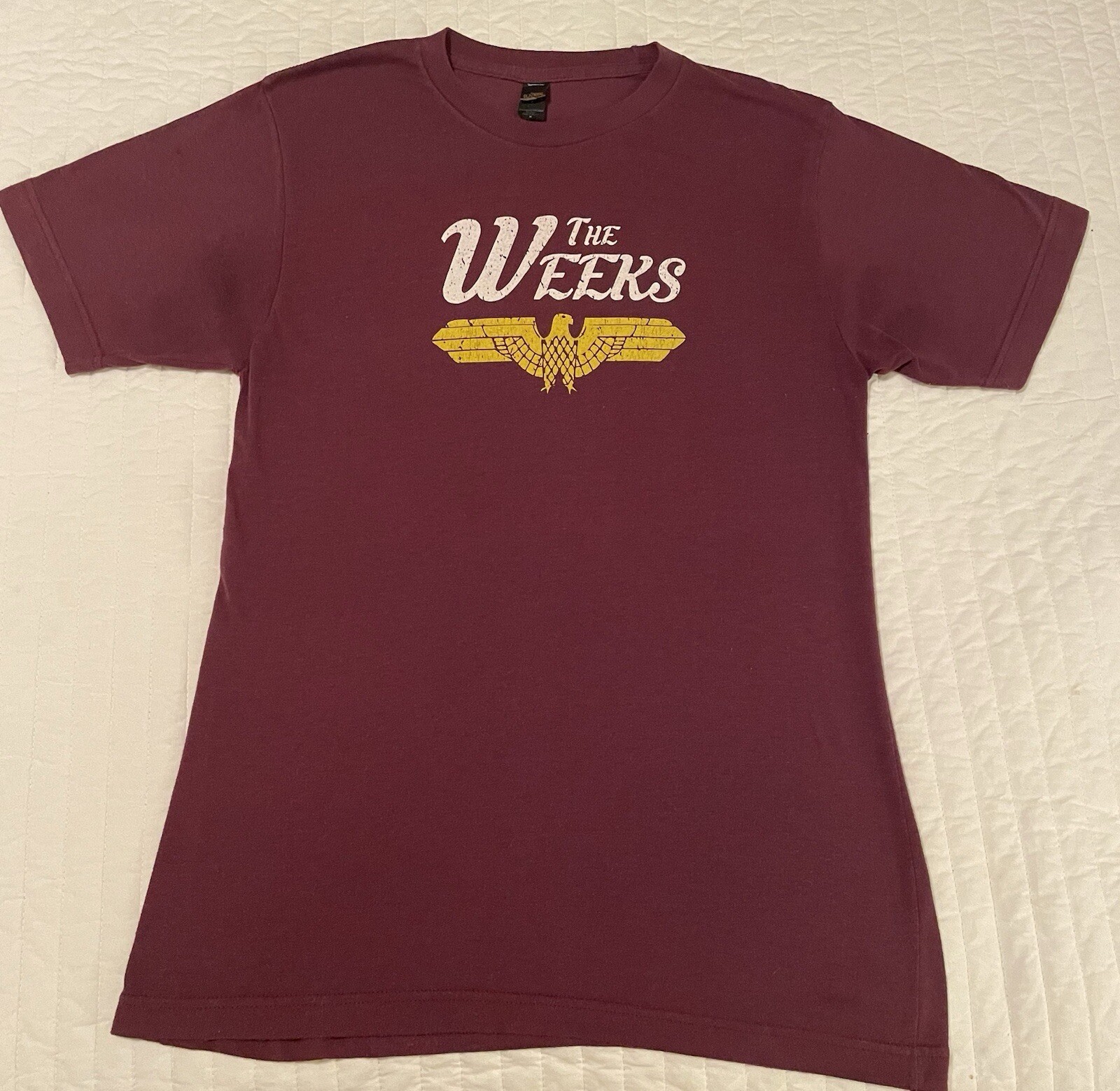 The Weeks T-shirt Med Crimson SS Crooked Letter Rock & Roll Southern Indie Rock