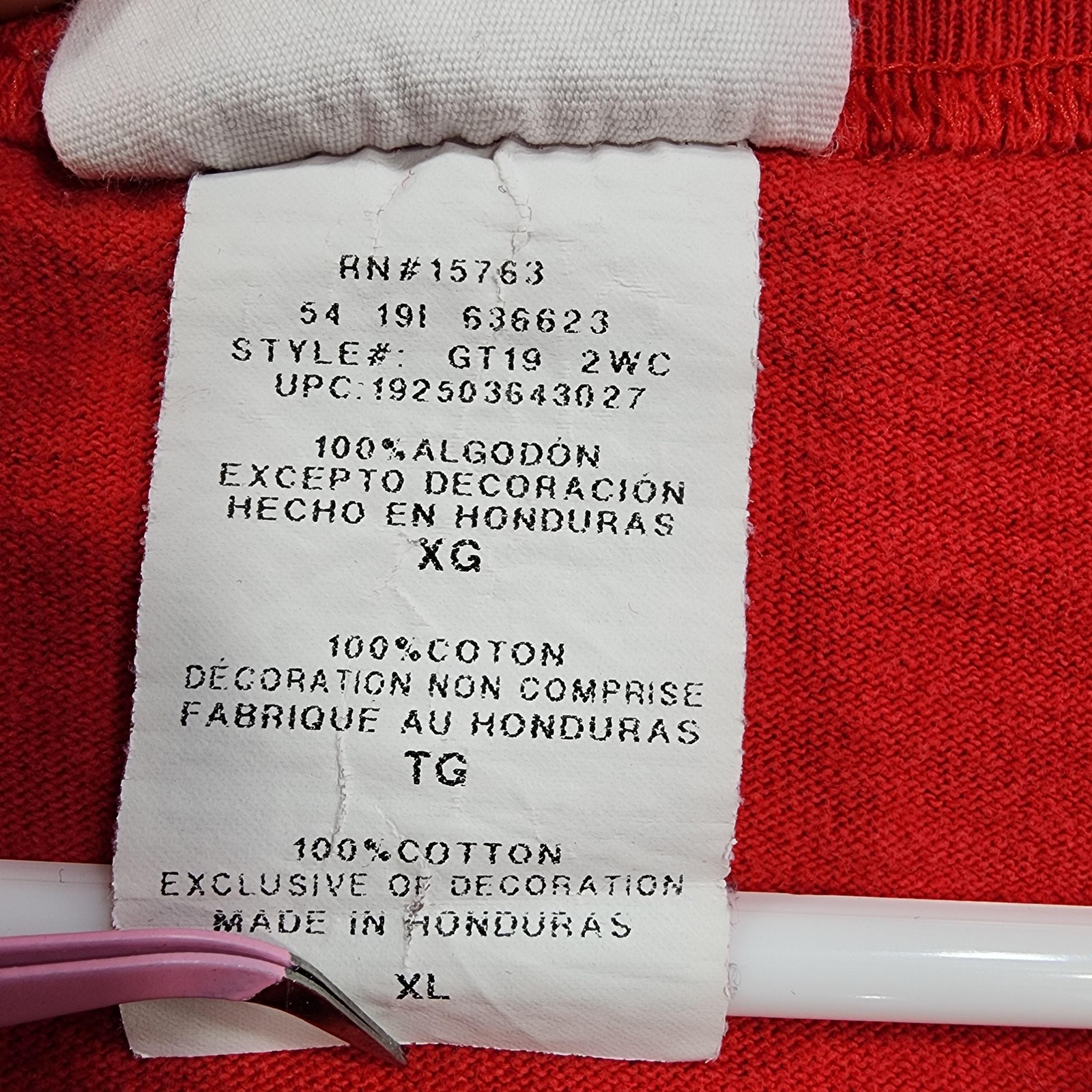 Vintage Champion Shirt Mens XL Red Big C Logo Embroidered Short Sleeve Tee 90s