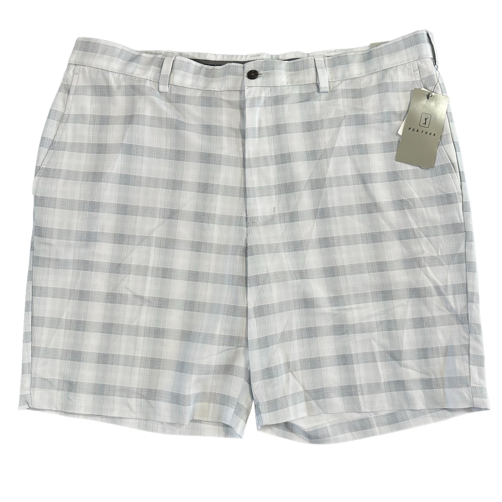 PGA Tour Men’s Moisture Wicking Stretch Plaid Golf Shorts Size 42 $68