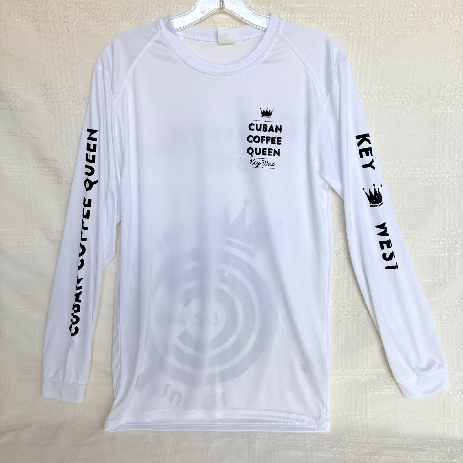 Cuban Coffee Queen Key West White Paragon UPF +50 Small Long Sleeve Sun Shirt