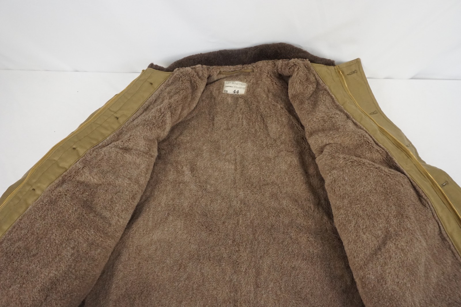 The Real McCoy’s N-I Deck Alpaca Wool Lined Cotton Jacket In Khaki Men’s Size 44