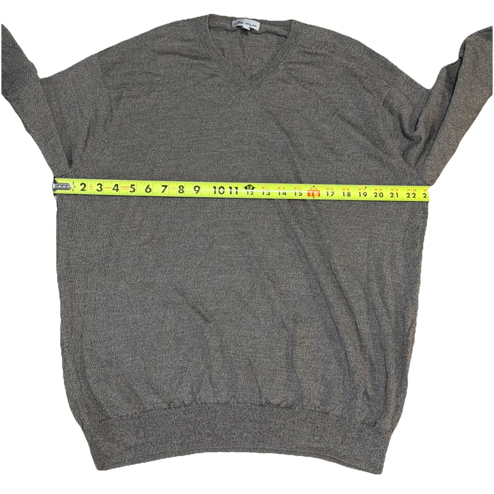 Peter Millar Sweater Mens XL Gray Merino Wool Long Sleeve Pullover 26626