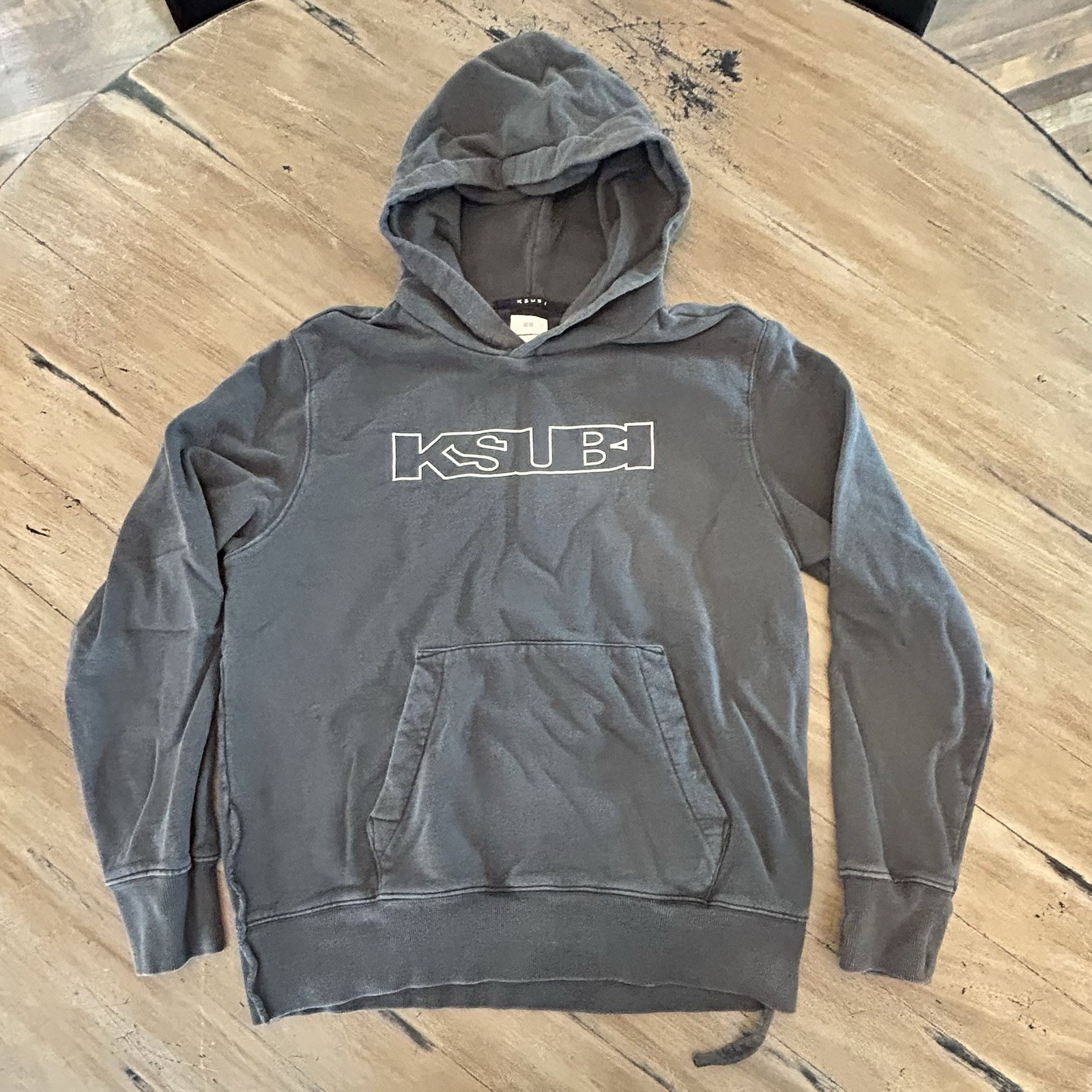 Ksubi Black Hoodie with White Logo Size Large