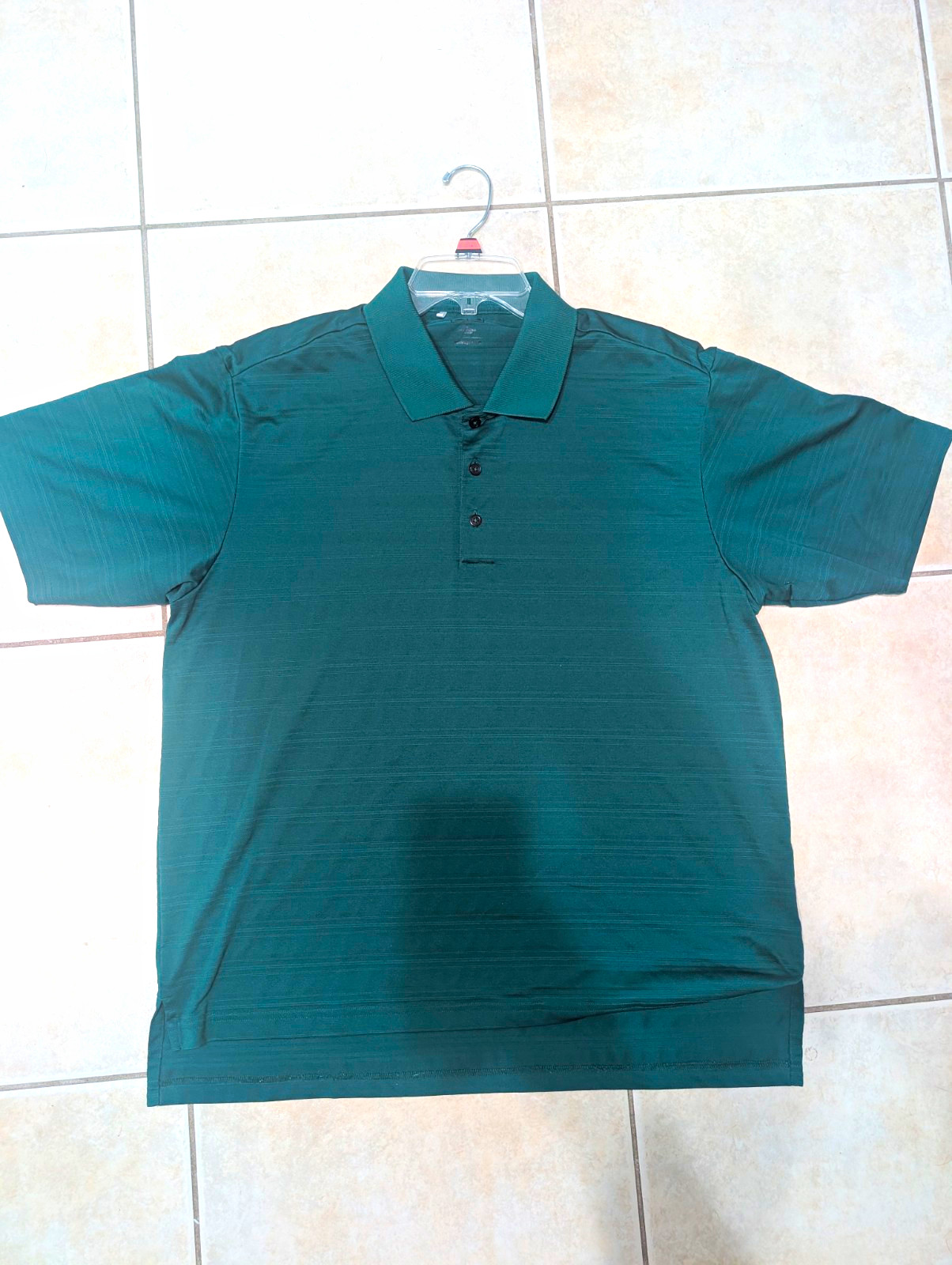 adidas Golf Polo Mens Large L Dark Green Performance Stretch Golf Polo Z59026 SS