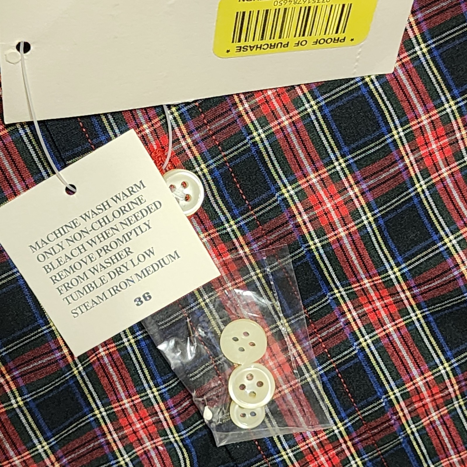Ralph Lauren Blake Two-Ply Cotton Men’s Sueded Broadcloth XXL Long Sleeve Plaid