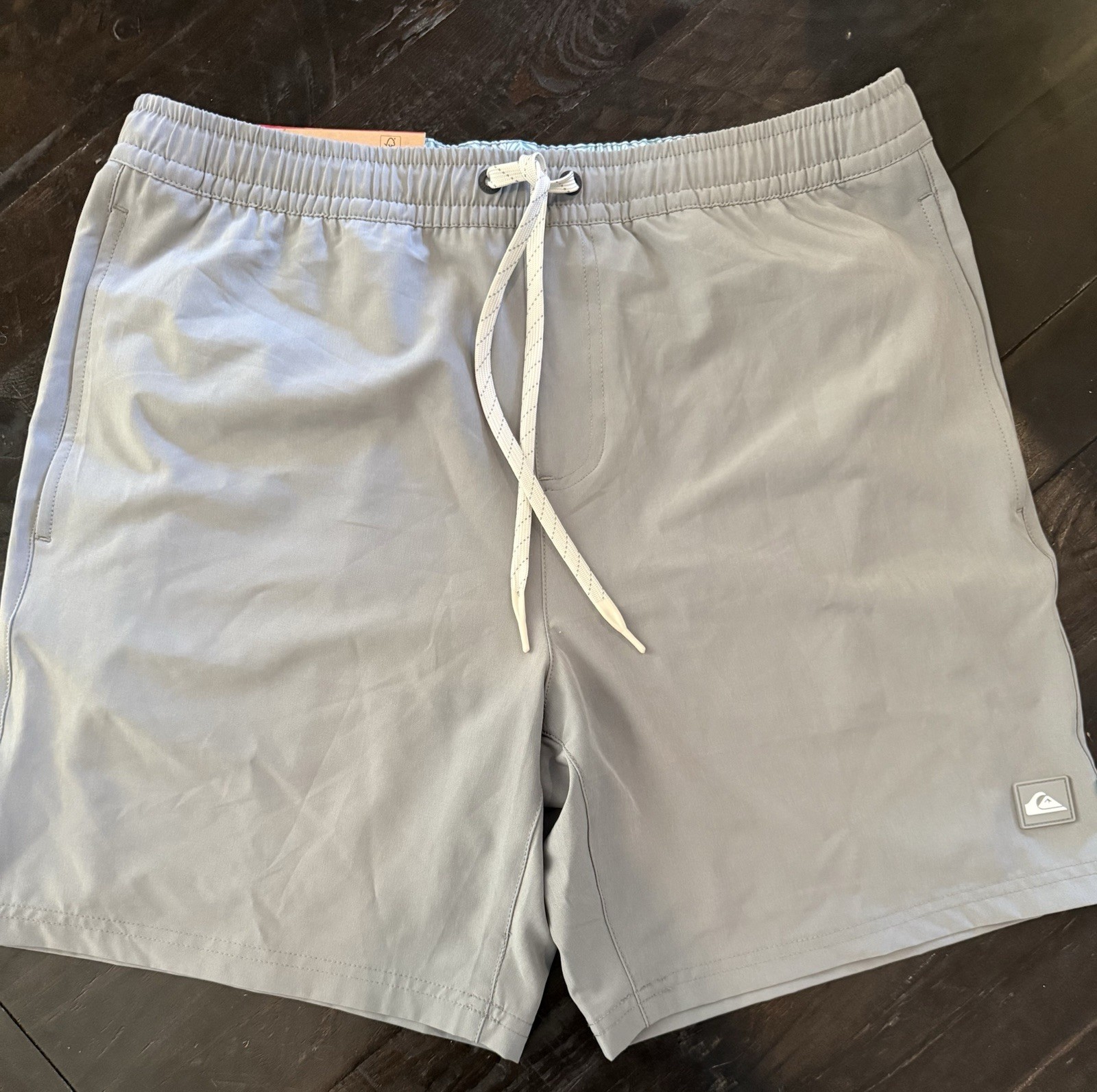 Quicksilver Waterman Board Shorts Mens Size Medium Elastic Waist Gray