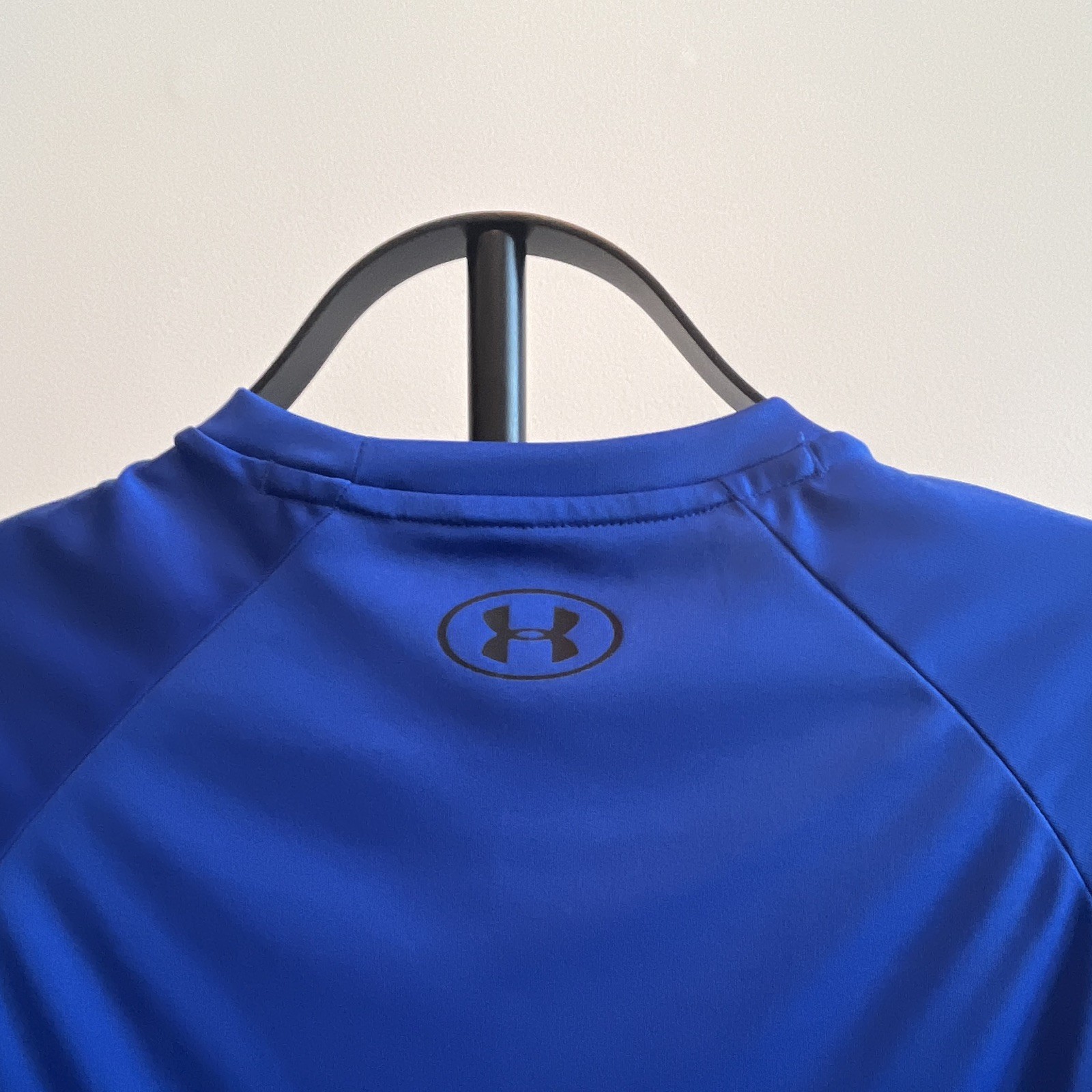 Under Armour UA Tech Men S Loose Short Sleeve Crew Neck T-Shirt Blue Logo